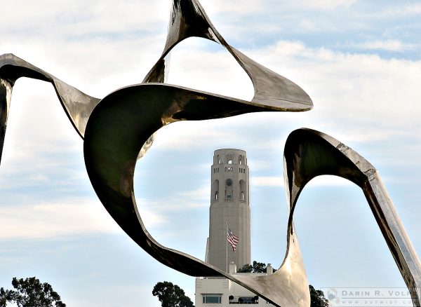 "Million Dollar View" [Coit Tower Through Skygate Sculpture in San Francisco, California]