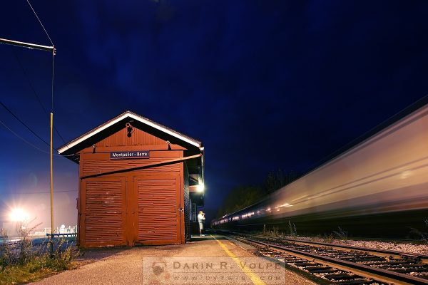 "Watching The Night Train" [Montpelier Junction Vermont]