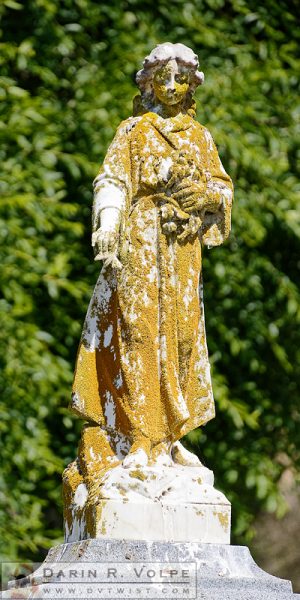 "Grave Girl" [Memorial Statue in Lompoc Evergreen Cemetery, California]